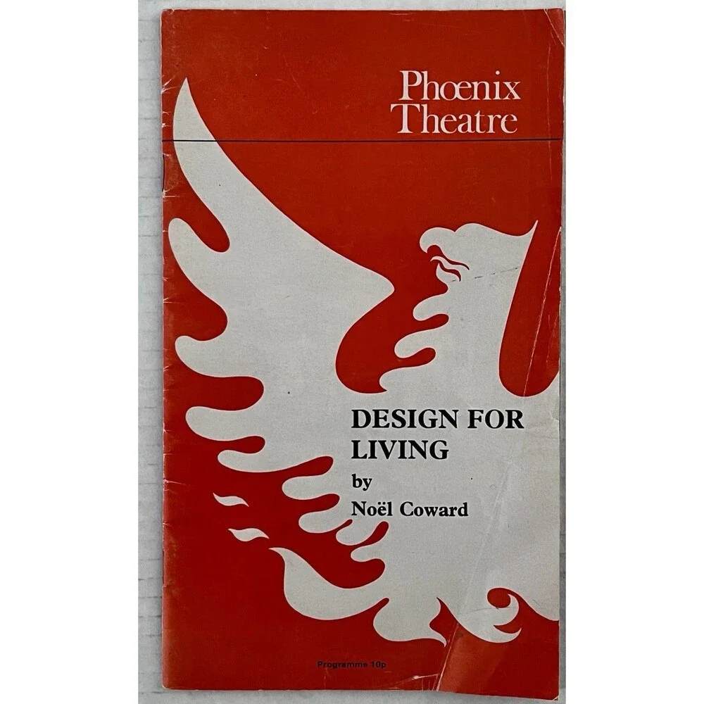 Vintage 1973 Phoenix Theatre Design for Living Noël Coward Programme London
